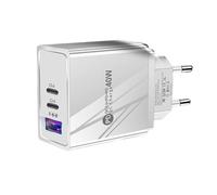 Alimentatore da Parete Quick Charge 3.0 | Adattatore da Muro USB 40W con 3 Porte | Protezione da Sovratensioni e Surriscaldamento per Dispositivi Elettronici