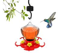 Alimentatore d'acqua colibrì - alimentatore da giardino, arredamento esterno | Alimentatore del serbatoio largo 16 once, distributore di nettare del porto di fiori con guardia di ant per birdwatching