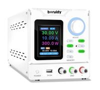 Alimentatore DC variabile 30V 10A, boruidy 300W Encoder commutazione regolabile Regolato ad alta precisione Display TFT a 4 cifre 5V/2A Porta USB da banco Alimentatori da laboratorio con pulsante di