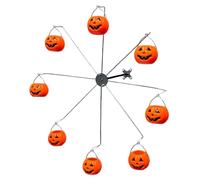 Alimentatore Di Colibrì Esterno - Design Della Ruota Panoramica Di Halloween Pumpkin, Distributori Da 8 Tazze | Display Per Mangiatoia Per Uccelli In Stile Autunno Decorativo Scultura Sospesa Per La V