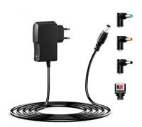 Alimentatore di rete 12 V 2 A, alimentatore di rete 12 V DC con connettori DC, adattatore 2 A per LED, router, tastiera compatibile con spina Yamaha Keyboard 5,5 x 2,1 mm, 5,5 x 2,5 mm, 4,0 x 1,7 mm