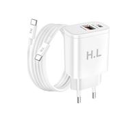 Avizar, Caricatore Doppia Porta USB-A e USB-C 20W con Cavo USB-C verso USB-C