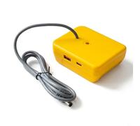 Alimentatore di rete da 18 W con cavo CC da 96 cm per batterie da 20 V MAX DCB200 DCB203 DCB204 per DCB205 DCB206 DCB210 per DCB182 per DCB184 DCB187, adattatore doppio USB-A/C per utensili da