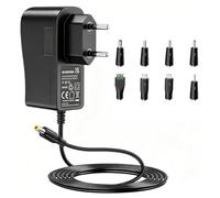 Alimentatore di rete da 5 V, 2 A, 5 V, 2 A, trasformatore AC DC con 8 spine DC per elettronica da 5 V come tablet, telefono, hub USB, LED, telecamera CCTV, dispositivi di collegamento USB-C (2000 mA