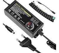 Alimentatore di rete regolabile, 72 W, 3 V, 24 V, adattatore di alimentazione universale, AC DC, caricatore universale con 14 punte DC e cavo polarity inverso, motore DC, 3000 mA max