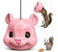 Alimentatore divertente della testa dello scoiattolo del fronte animale | Materiale solido resistente alle intemperie, decorazione da appendere al portico del patio, ampia apertura di riempimento