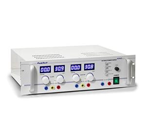 Alimentatore doppio stabilizzato, 2 x 0-30 V/2 x 0-10 A, 5 V/3 A fisso