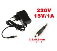 Alimentatore Esterno - 220V A 15V 1A - Connettore 2.5 X 5.5mm