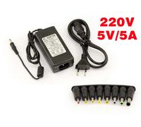Alimentatore Esterno AC 220V A DC 5V - 5A + 8 Punte