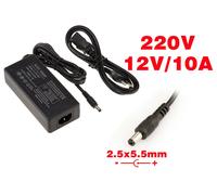 Alimentatore Esterno AC DC 220V A 12V 10A - Connettore 2.5mm X 5.5mm