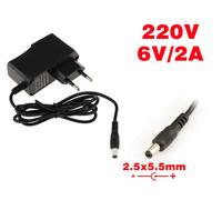 Alimentazione Esterno AC Dc 220V A 6V 2A - Attacco 2.5mm x 5.5mm