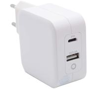 ALIMENTATORE GAN 65W 1 X USB + 1 TYPE C TYPE-C QUICK CHARGE 5A RICARICA RAPIDA