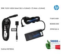 Alimentatore HP 90W 19,5V 4,62A Smart [4,5 x 3,0mm] + Adattatore [7,4mm x 5,0mm]