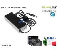 Alimentatore HP 90W 19V 4,74A [7,4x5,0mm] Green Cell PRO HP DV4 DV5 DV6 DV7 6720