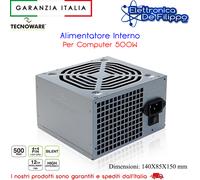 TECNOWARE ALIMENTATORE 500W FREE SILENT (FAL506FS12B)