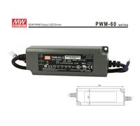 Alimentatore Led MW MEAN WELL PWM-60-12 Dimmerabile 60W 12V IP67 Dimming 3 in 1