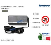LENOVO - 01FR024 adattatore e invertitore Interno 65 W Nero - SPEDIZIONE GRATUITA