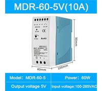 Alimentatore MDR-20W 60W 100W 5V 12V 24V 48V con uscita singola(MDR-60-5V)
