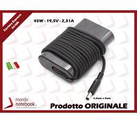 Alimentatore Originale DELL 45W 19,5V 2,31A (4,5x3)mm per Inspiron 5370 5567