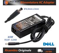 Alimentatore Originale DELL 65W 19.5V 3,34A (4,5x3)mm per Inspiron 17 5775 7347