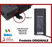 Alimentatore Originale DELL Max 65W Type-C per Chromebook 14 3400 13 3380 3120