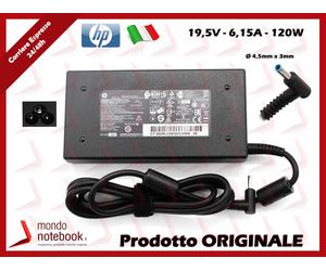 Alimentatore Originale HP 120W SLIM 15-J000 17-J1XX 17-J00X (4,5mm x 3mm) Punta