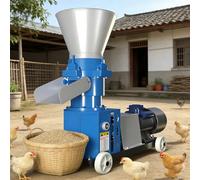 Alimentatore Pellet Mill Machine Animal Feed Pellet Maker Pelletizer Machine Alimentazione animale con 2 rulli 4KW 100kg/h per aziende agricole e mangimi 6mm