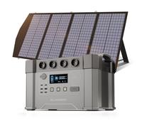 Alimentatore per accumulo di energia Mobile 2400W allpower Powerstation con pannello solare 18V, presa ca 4x2400W, spina RV 30A, funzione UPS