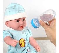 Alimentatore per Alimenti per Bambini, 1Pc 90mL Biberon in Silicone per Neonati con Cucchiaio Alimenti Freschi Cereali Spremere Alimentatore Cucchiaio Caldo Alimentazione Solida (Blu)