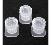 Alimentatore per api Fontana Attrezzatura 3pcs Strumenti di Plastica Dispenser di Acqua di Sicurezza Previene L'annegamento Mantiene L'Acqua Pulita Bianco 27mm Diametro Interno per