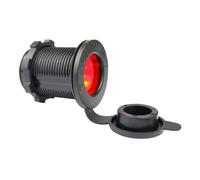 Alimentatore per auto da 12-24V con presa elettrica e luce LED