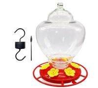 Alimentatore per colibrì a prova di perdita, alimentatore per colibrì a prova di vento,Alimentatore per uccelli da 40 oz per albero - Accessori per il bagno degli uccelli del colibrì di fiori, con 6