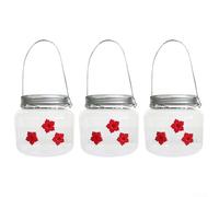 Alimentatore per colibrì all'aperto in plastica con 3 porte e finestra trasparente per un comodo monitoraggio del nettare(3)