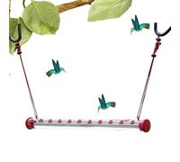 Alimentatore per Colibrì - Tubo Alimentatore per Colibrì | Coppe Rosse Orizzontali per Bere e Mangiare per per Giardino Cortile Cortile Posteriore Esterno Patio Albero Finestra Ramo Balcone