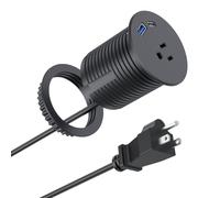 Alimentatore per computer da 2 pollici, presa da incasso, stazione di ricarica rapida, connessione USB-C, cane da piano di lavoro per computer, uscita da incasso, per