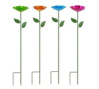 Alimentatore per | con metallico decorativo da giardino, abbeveratoio e con acqua in 4 pezzi, per interni ed esterni, sentiero, giardino posteriore, fattoria, prato, ingresso, balcone