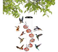 Alimentatore per da appendere all aperto antivivai e contro le api antigoccia con campane a vento Decorazione multifunzionale giardino cortile Stazione di alimentazione uccelli