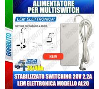 ALIMENTATORE PER MULTISWITCH STABILIZZATO SWITCHING 20V 2,2A LEM ELETTRONICA