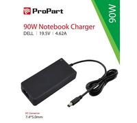 Alimentatore per Notebook DELL 90W 19.5V 4.62A 7,4x5,0 mm PIN interno Propart