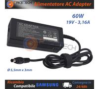 Alimentatore per SAMSUNG NP270E5E NP300E7A-A01SE NP300V3A NP305 60W - 5,5mm