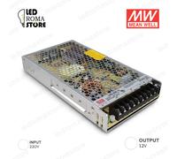 ALIMENTATORE PER STRISCE LED SWITCHING MW 200W 12V 16.66A IP20 RSP-200-12