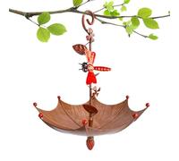 Alimentatore per uccelli da balcone, vassoio per alimenti sospeso per colibrì - Mangiatoia per uccelli a forma di ombrellone con vassoio rimovibile per giardino e patio