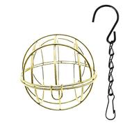 Alimentatore per uccelli per palline di suet - Supporto per torta in acciaio resistente, gabbia di alimentazione da giardino | Contenitore per alimenti per la fauna selvatica, alimentatore per cortile