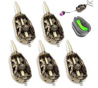 Alimentatore Pesca Carpa 5pcs Pasturatore Feeder Method Set di Strumenti Con Stampo A Sgancio Rapido per Pellet Bait Con Mark 20g 30g 40g 50g 60g