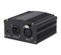 Alimentatore Phantom da 48 V per microfoni, adattatore audio portatile alimentato tramite USB, ingresso e uscita XLR, stabilizzatore di guadagno per registrazione chiara e suono dal vivo