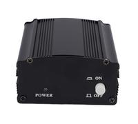 Alimentatore Phantom per Registrazione Musicale Microfono a Condensatore 48V Box con Adattatore in Lega di Alluminio