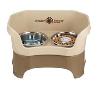 Alimentatore pi ordinato Deluxe Mess Proof Dog ciotole elevate per grandi razze - Made negli Stati Uniti - Nessuna fuoriuscita di alimentatore lento