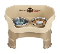 Alimentatore pi ordinato Deluxe Mess Proof Dog ciotole elevate per razze di medie dimensioni - Made negli Stati Uniti - Nessuna fuoriuscita di cioto