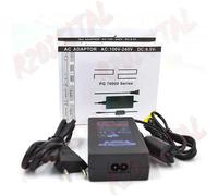 r2digital® Alimentatore per PS2 Serie 70000 TWO, Caricabatterie compatibile con Sony Playstation 2 Serie Slim, ricambio Uscita Tensione 8.5V 5.6A