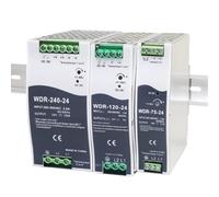 Alimentatore portatile 12v 24v 5a 10a Sorgente Fornisce WDR-75W 120W 240W DC con uscita singola montata su guida Din for il controllo industriale(24V_120W)